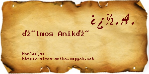 Álmos Anikó névjegykártya